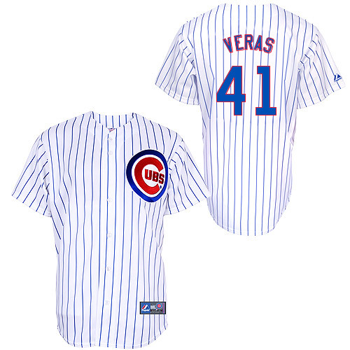 Jose Veras #41 Youth Baseball Jersey-Chicago Cubs Authentic Home White Cool Base MLB Jersey